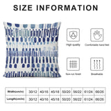 Blue patterned pillow cover, soft plush, decorative for sofa, couch, living room, available in various sizes