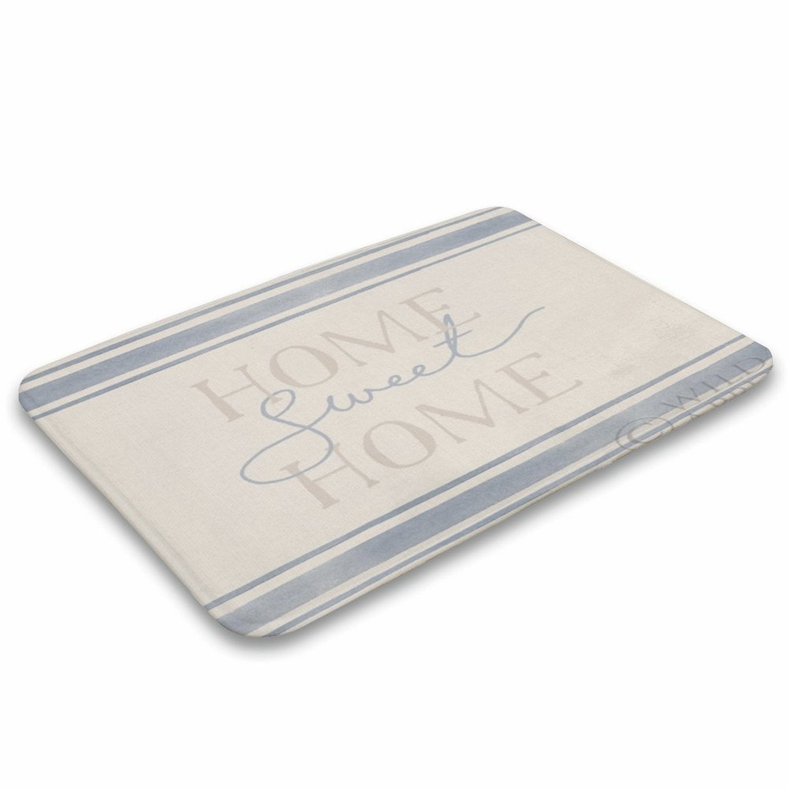 Coral velvet bath rug with HOME sweet HOME text, suitable for bathroom, non slip