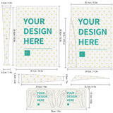 Custom PS5 skins design diagram, featuring console and controller stickers with customizable 'YOUR DESIGN HERE' text.