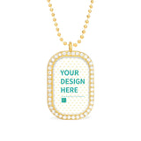 Personalized Custom Memory Necklace - "Your Design Here" with Crystals