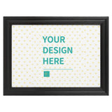 Custom canvas print, personalized wall art. 'YOUR DESIGN HERE' with a black frame, perfect gift.
