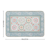 Personalized Flannel Floor Mat, Floral design, Non-slip, 40cm x 60cm/23.6in, washable, perfect for bedroom and bathroom
