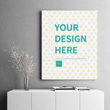 Personalized DIY paint by numbers canvas featuring "YOUR DESIGN HERE" and heart pattern from MyArtsyGift.