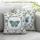 Super soft throw pillow case set featuring butterfly designs, perfect for living room decor, made in USA
