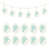 Customizable wooden egg hanging tags with rope. Perfect for tree, home, wall party decor. Design your own.