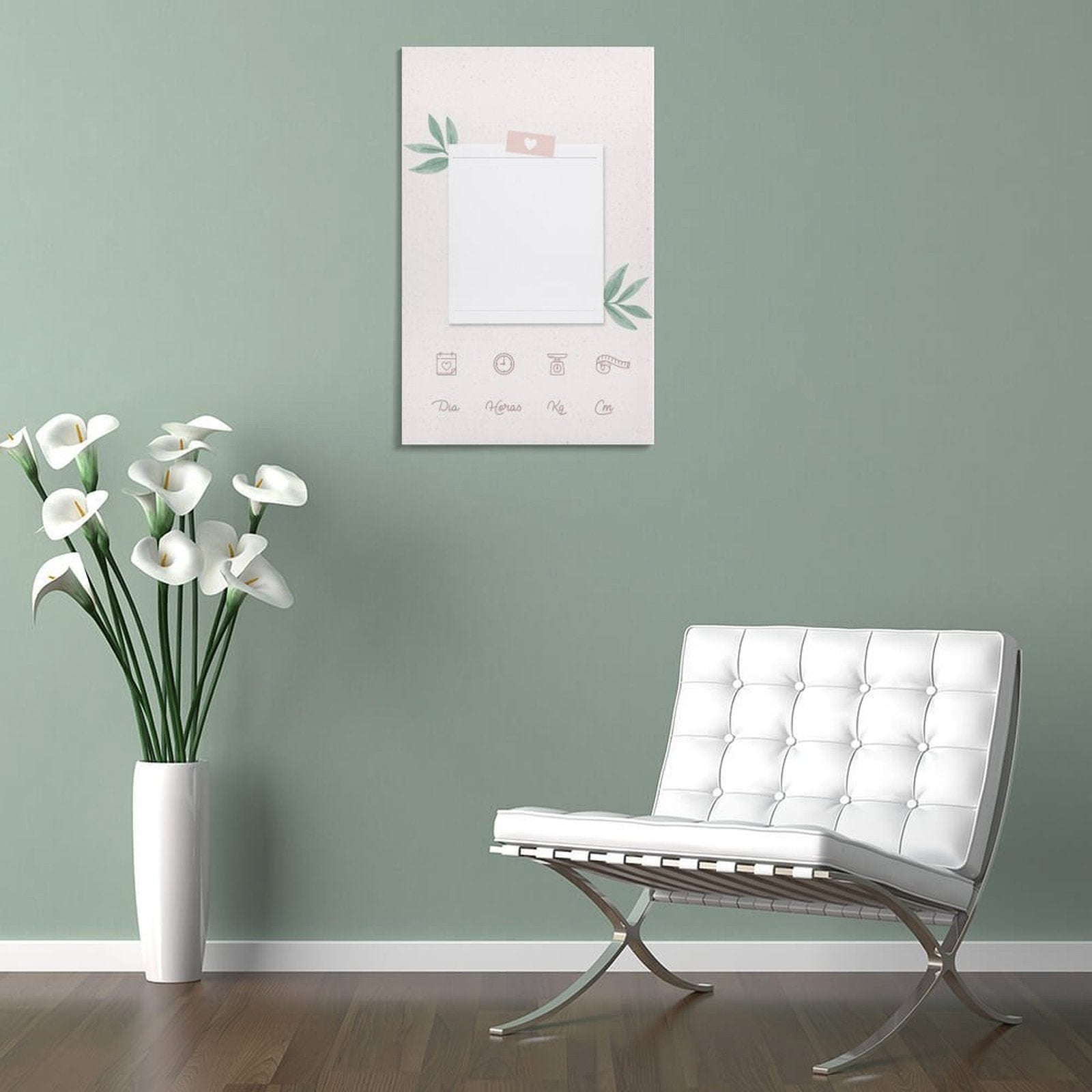 Customizable wall art canvas journal with daily tracking options, perfect for note-taking