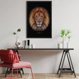 Lion face puzzle art framed on wall, home decor, family gift, designed by Gittime