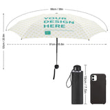 Custom 5 Fold Umbrella with YOUR DESIGN HERE text, UV resistant, ideal for personalized gifts