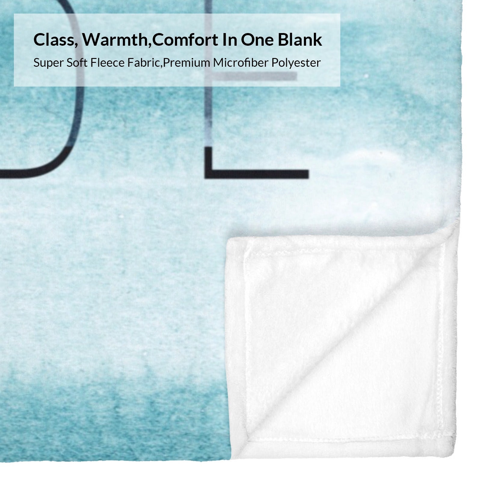 Beach Blue Seaside Flannel Blanket made of fleece, providing warmth and comfort for couch and bed.