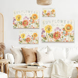 Floursack Autumn IX Sunflowers Canvas Print wall art, watercolor floral decor, 'Sunflowers Pick Your Own'