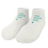 Personalized short socks with "YOUR DESIGN HERE" design, comfortable polyester socks