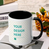 MyArtsyGift - Custom White Ceramic Mug, Personalized Inner Color Mug Customized Gift, Made in USA