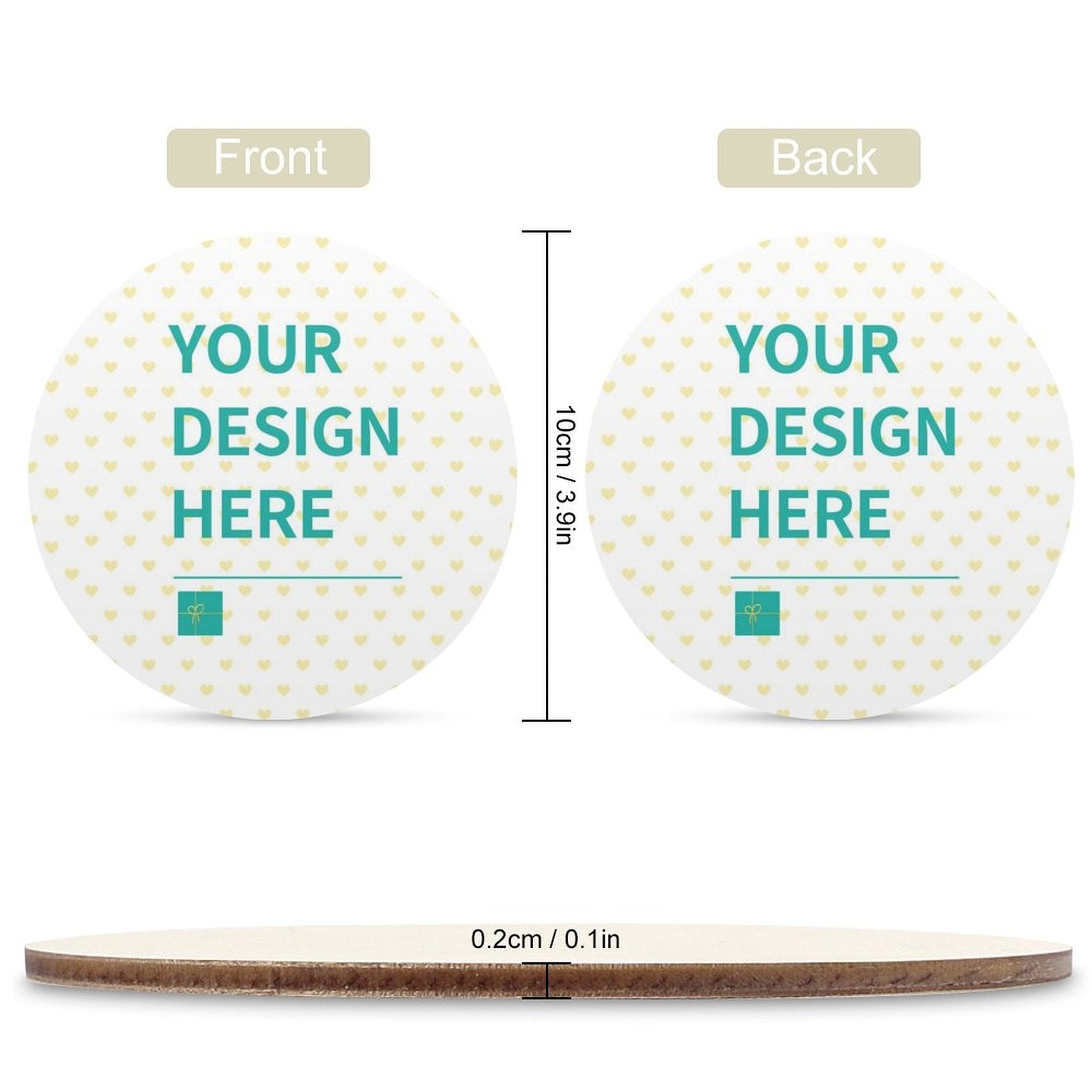 Custom baby birth announcement sign with space for personalization, wooden circle, newborn gift