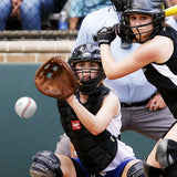 Baseball game action shot with custom design baseball. Personalized baseball gift for sports fans.