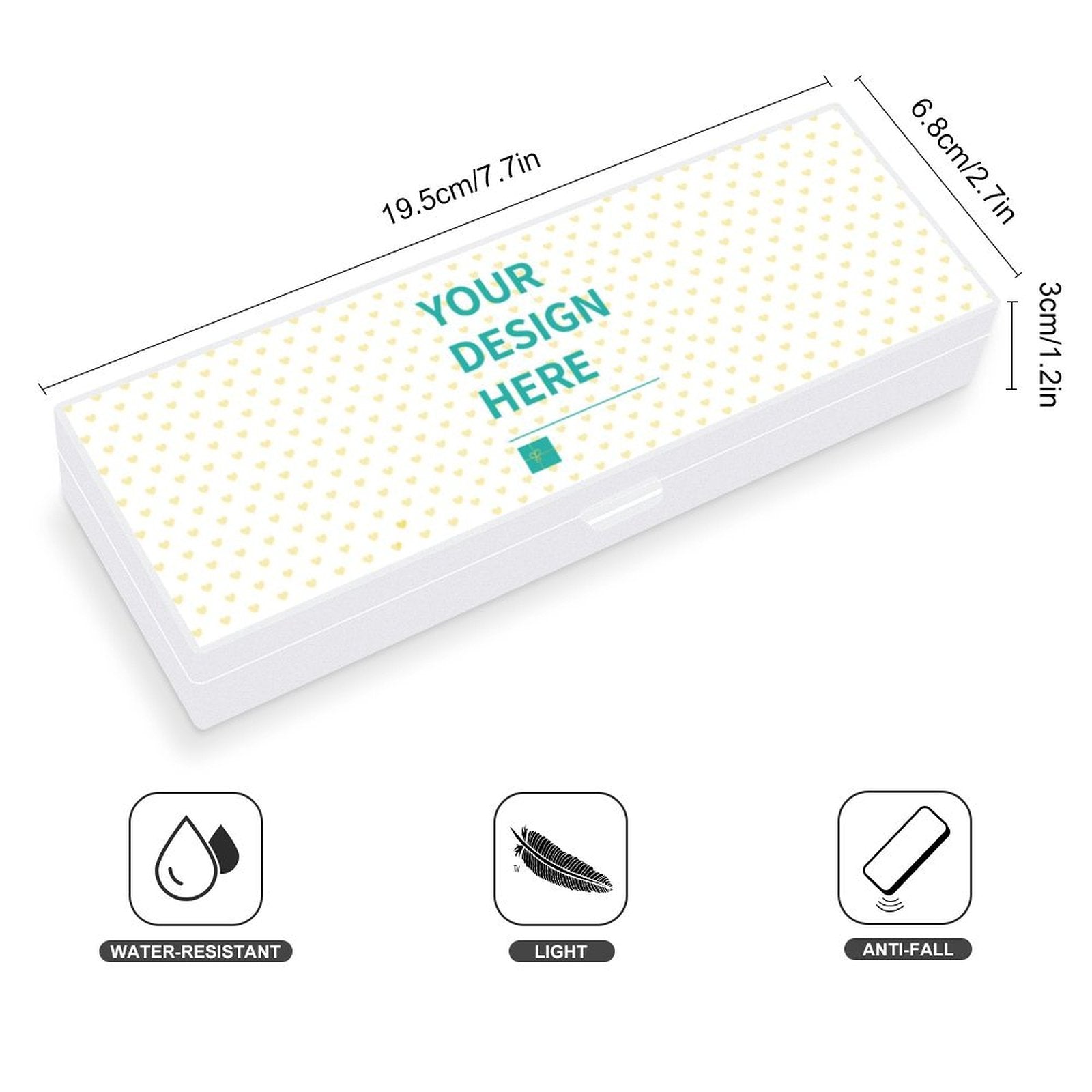 Personalized transparent pencil case with custom design, water-resistant, light, and anti-fall, perfect for school or office