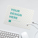 Customizable mouse pad with YOUR DESIGN HERE text, non-slip waterproof desk pad for office or home use