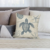 Vintage turtle map design plush pillow cover, soft short plush, sofa or couch decor, MyArtsyGift.