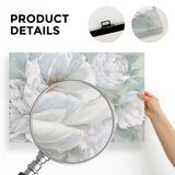 Beauty Bouquet Canvas Print product detail: White floral art, canvas texture, USA made.