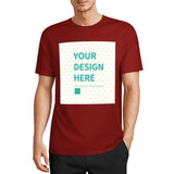 Customizable maroon cotton t-shirt with 'YOUR DESIGN HERE' design for men and women from MyArtsyGift.com