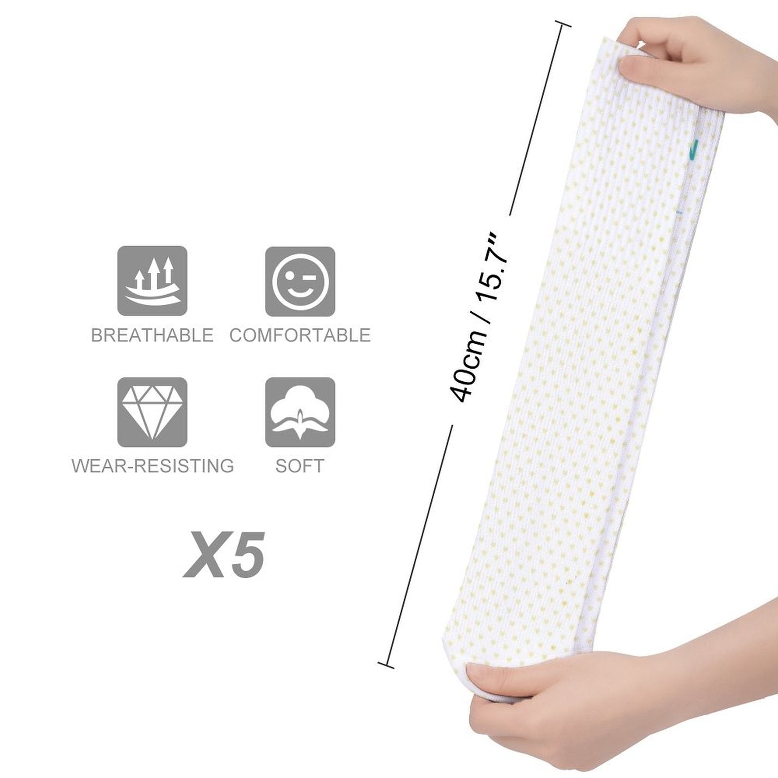 White custom socks set, breathable, comfortable, wear-resistant, soft, perfect Christmas gifts for men and women.