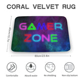 Coral velvet Gamer Zone bath rug, non-slip, water absorbent, for bathroom and bedroom