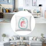 White plush unicorn pillow cover on sofa, soft and decorative for living room, MyArtsyGift.
