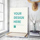 Customizable paint by numbers canvas with 'YOUR DESIGN HERE' text, from MyArtsyGift. Perfect DIY art gift.