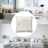 Luxury plush pillow cover with gold celestial design. Soft, fluffy, perfect for sofa or couch decor.