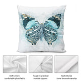 Butterfly design plush pillow cover, featuring soft plush fabric, invisible zippers, and neat stitches for living room.