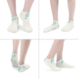 Customizable socks with 'YOUR DESIGN HERE' text, polyester material, perfect personalized gifts for men and women.