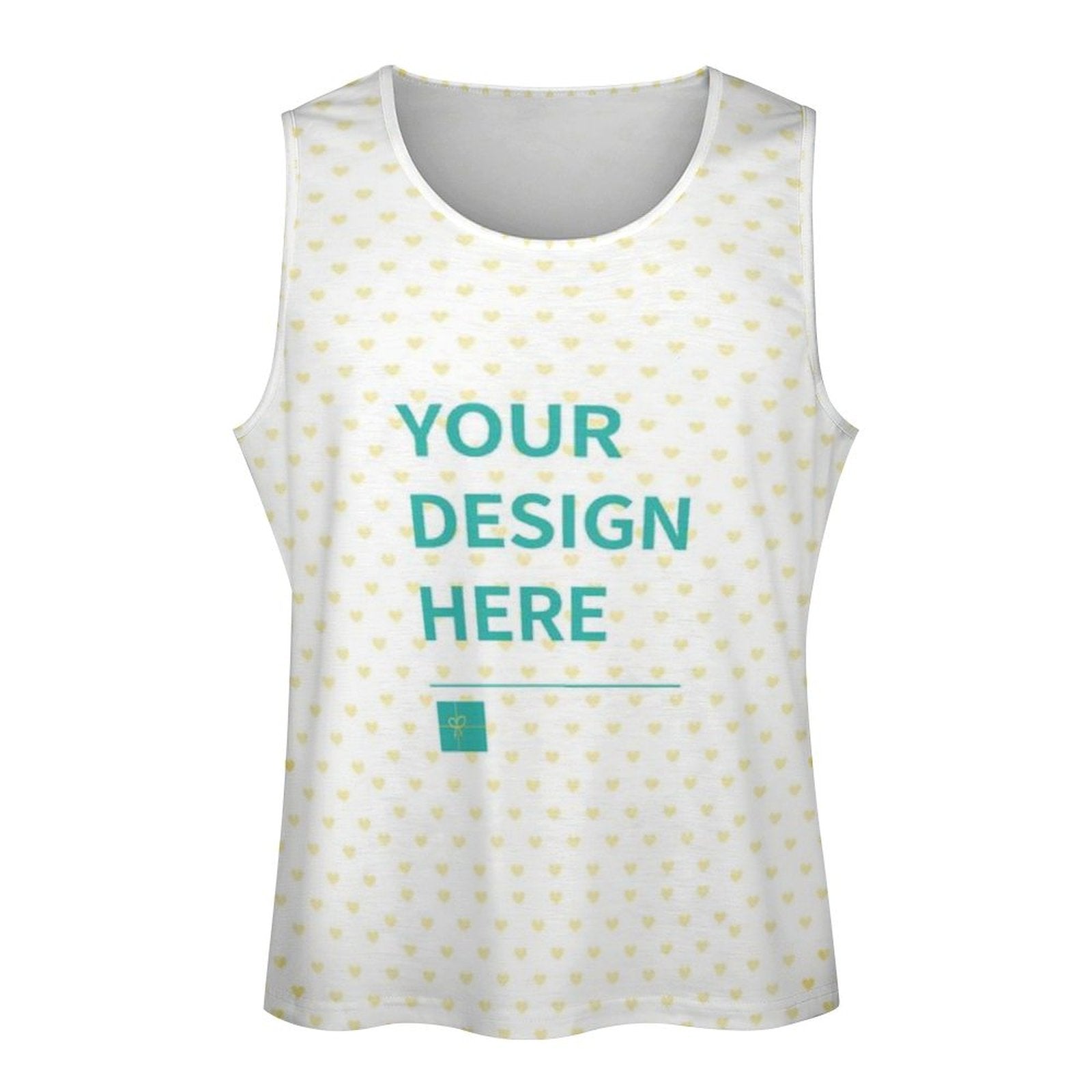 Customizable men's cotton tank top. Personalized sleeveless muscle tee with your design - MyArtsyGift