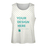 Customizable men's cotton tank top. Personalized sleeveless muscle tee with your design - MyArtsyGift