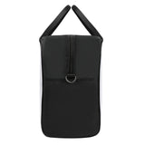 Black nylon travel bag with dual zippers for office and business travel, from MyArtsyGift.com