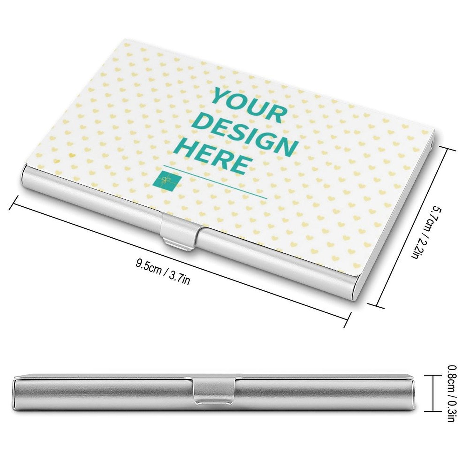 Custom business card holder with your design, aluminum alloy, personalized for men and women