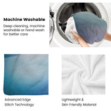 Machine washable flannel blanket for sofa or bed, soft polyester, lightweight, skin-friendly material, advanced stitch.