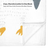 White penguin blanket for kids, super soft flannel fabric, cozy and warm for the kids.