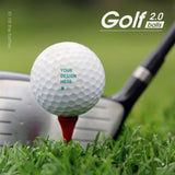 Personalized golf ball ready for custom design on a tee, perfect golf gift for men, available at MyArtsyGift