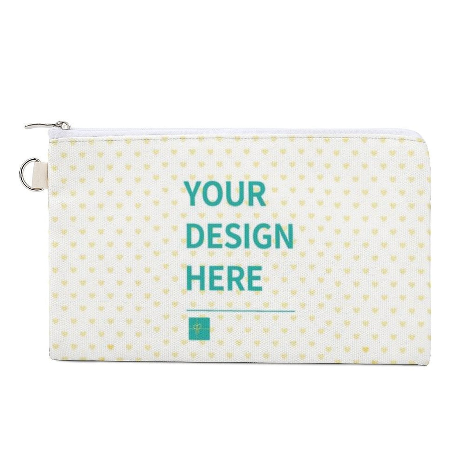 Canvas coin purse, personalized design with zipper closure, mini wallet. Customize your design here.