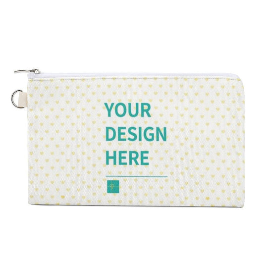 Canvas coin purse, personalized design with zipper closure, mini wallet. Customize your design here.