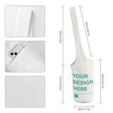 Personalized yoga mat bag for women, canvas with custom design option, supporting art and inclusivity.