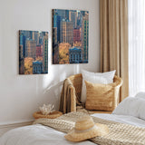 NYC modern wall art canvas print, home decor with cityscape view