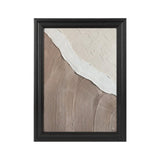 Personalized Canvas Prints: Abstract Textured Wall Art in Beige, White, and Brown, framed, for Gift