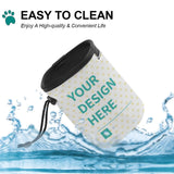 Customizable Oxford cloth dog treat bag, featuring "Your Design Here" option, perfect for pet training, easy to clean.