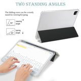 iPad Pro 2021 case with adjustable stand angles, typing and viewing, protective cover