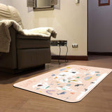 World Map doormat with cute animal illustrations for indoor/outdoor use, rubber floor mat, MyArtsyGift