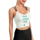 Custom Yoga Top for Women with 'YOUR DESIGN HERE', Personalized Sports Bra