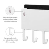 White key holder for wall with strong hooks, corrosion-resistant. Perfect for home decor and housewarming gifts.