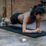 Custom stainless steel timer with 'YOUR DESIGN HERE' for fitness or cooking, perfect for timing exercises.