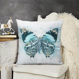 Butterfly plush pillow cover, soft and fluffy decorative pillow for sofa or couch, home decor