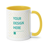 MyArtsyGift - Custom White Ceramic Mug, Personalized Inner Color Mug Customized Gift, Made in USA